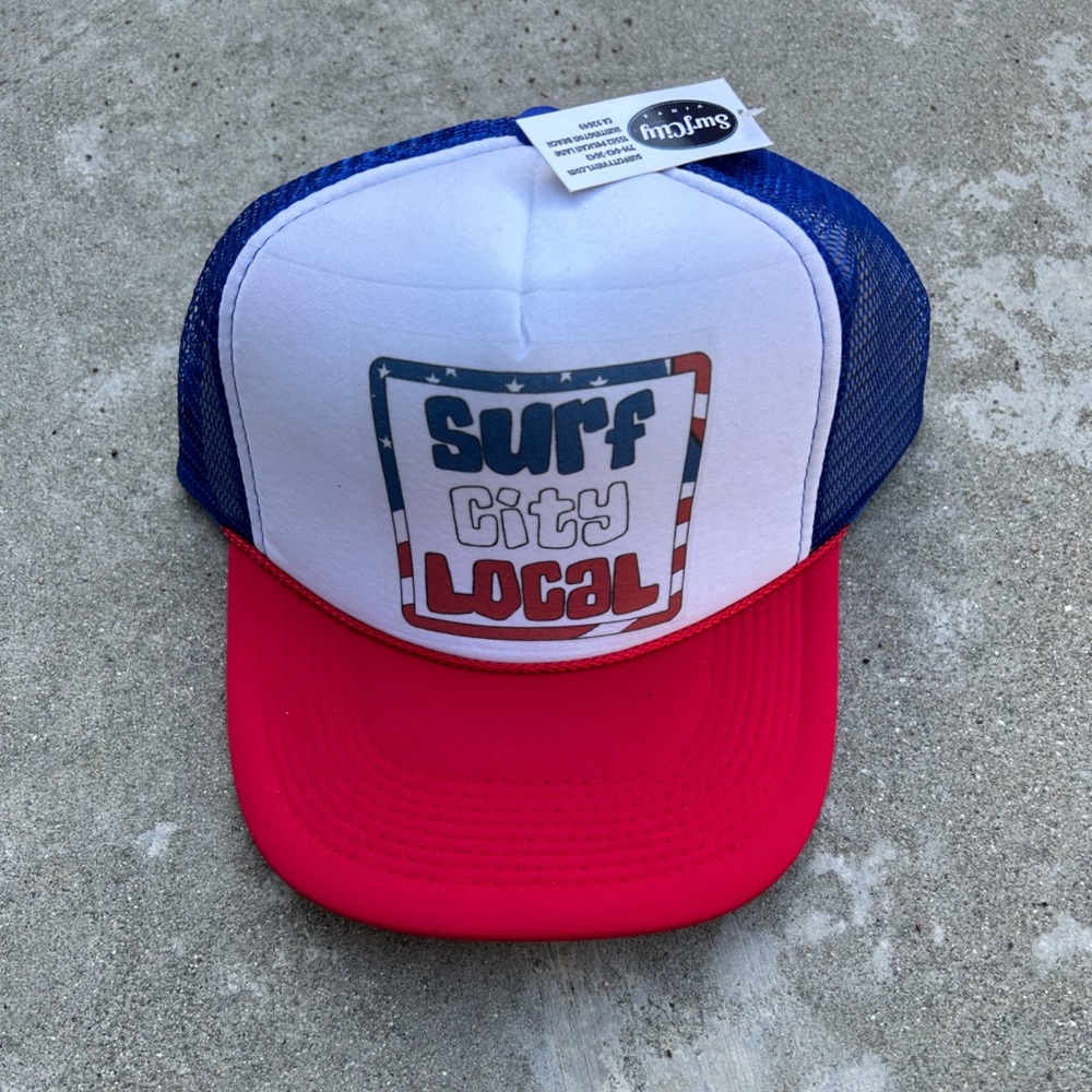 Surf City Local Trucker Hat| Surf City USA | HB CA, Huntington Beach California